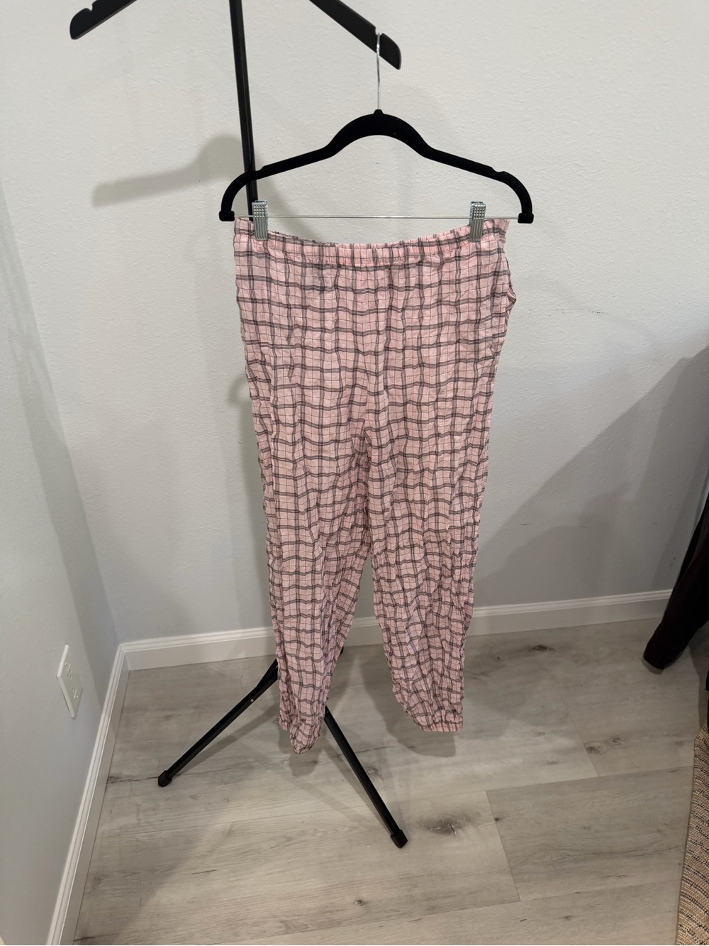 Zara Pink Plaid Track Pants